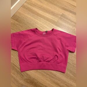 AYBL Hot Pink Cropped Seamless Short Sleeve Tee
